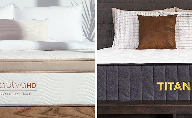 image of saatva hd vs titan mattress