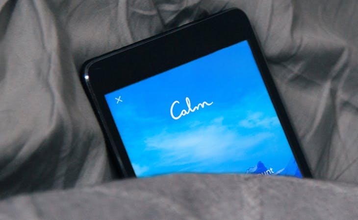 image of sleep app calm on phone