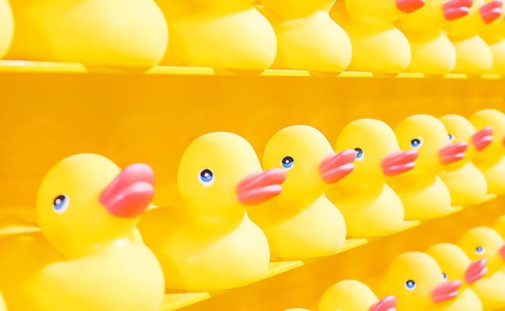 image of rubber duckies - baths and sleep