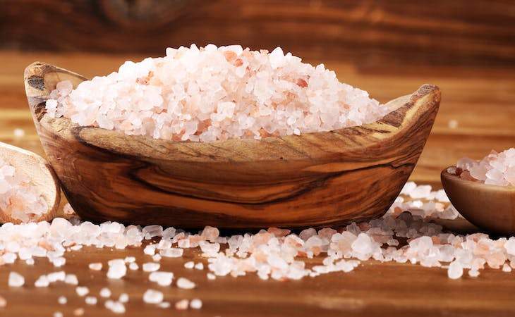 image of pink himalayan salt