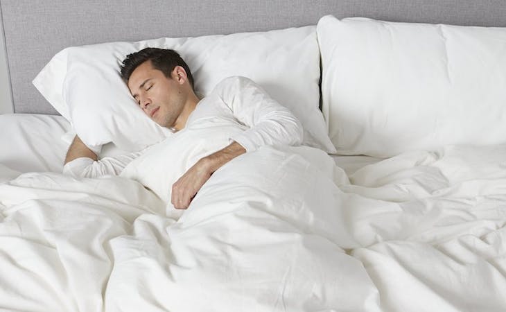 image of person sleeping on latex mattress