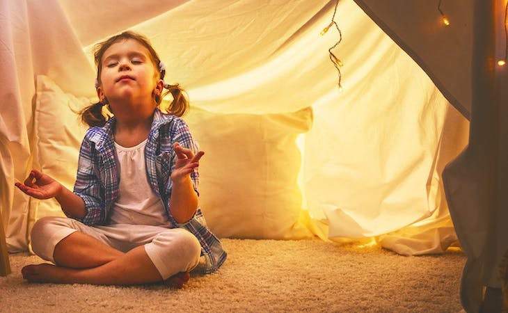 image of child meditating