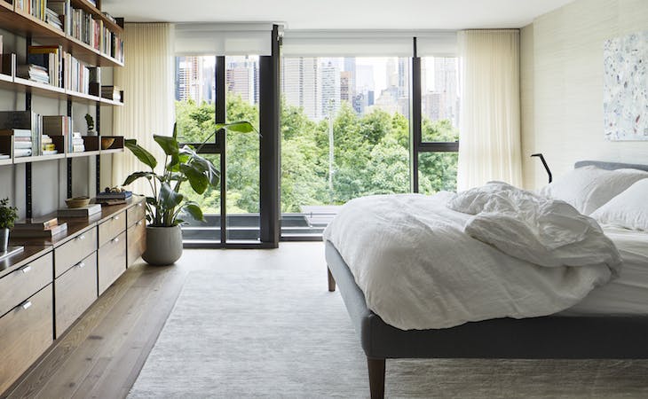 bedroom decorated using health and wellness design principles