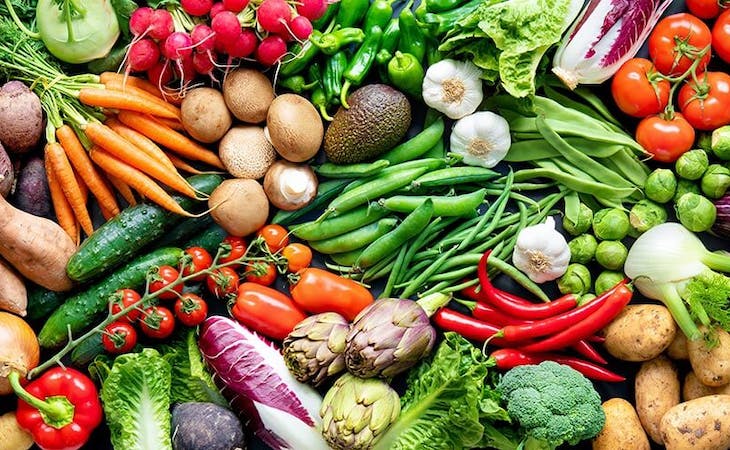 image of colorful vegetables that are part of vegan diet