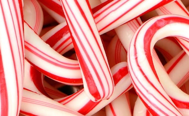 pile of holiday candy canes