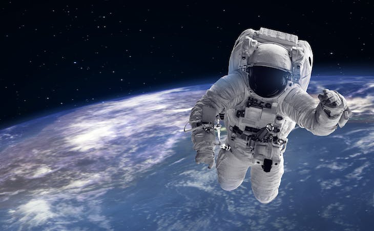 astronaut floating in space