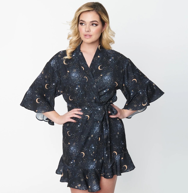 Unique Vintage Midnight Galaxy Robe