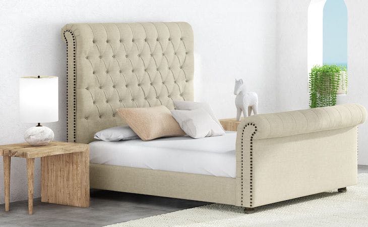 saatva oslo sleigh bed