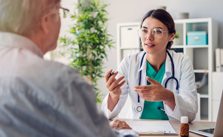 person visiting a sleep doctor