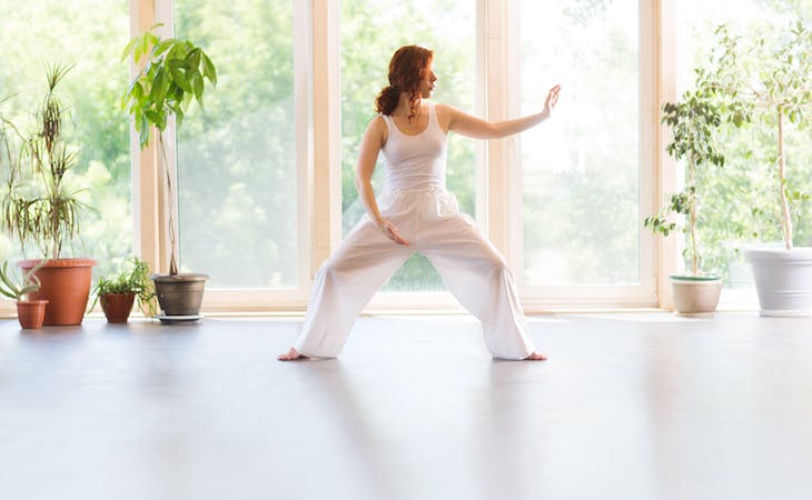 person practicing qi gong