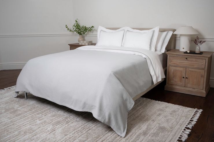Saatva Diamond Knit Blanket - earth day gift guide