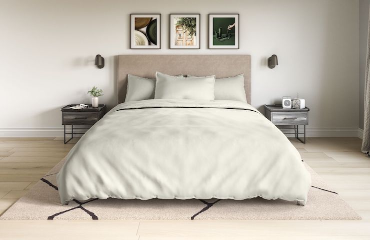 Saatva Organic Percale Duvet Cover Set - earth day gift guide