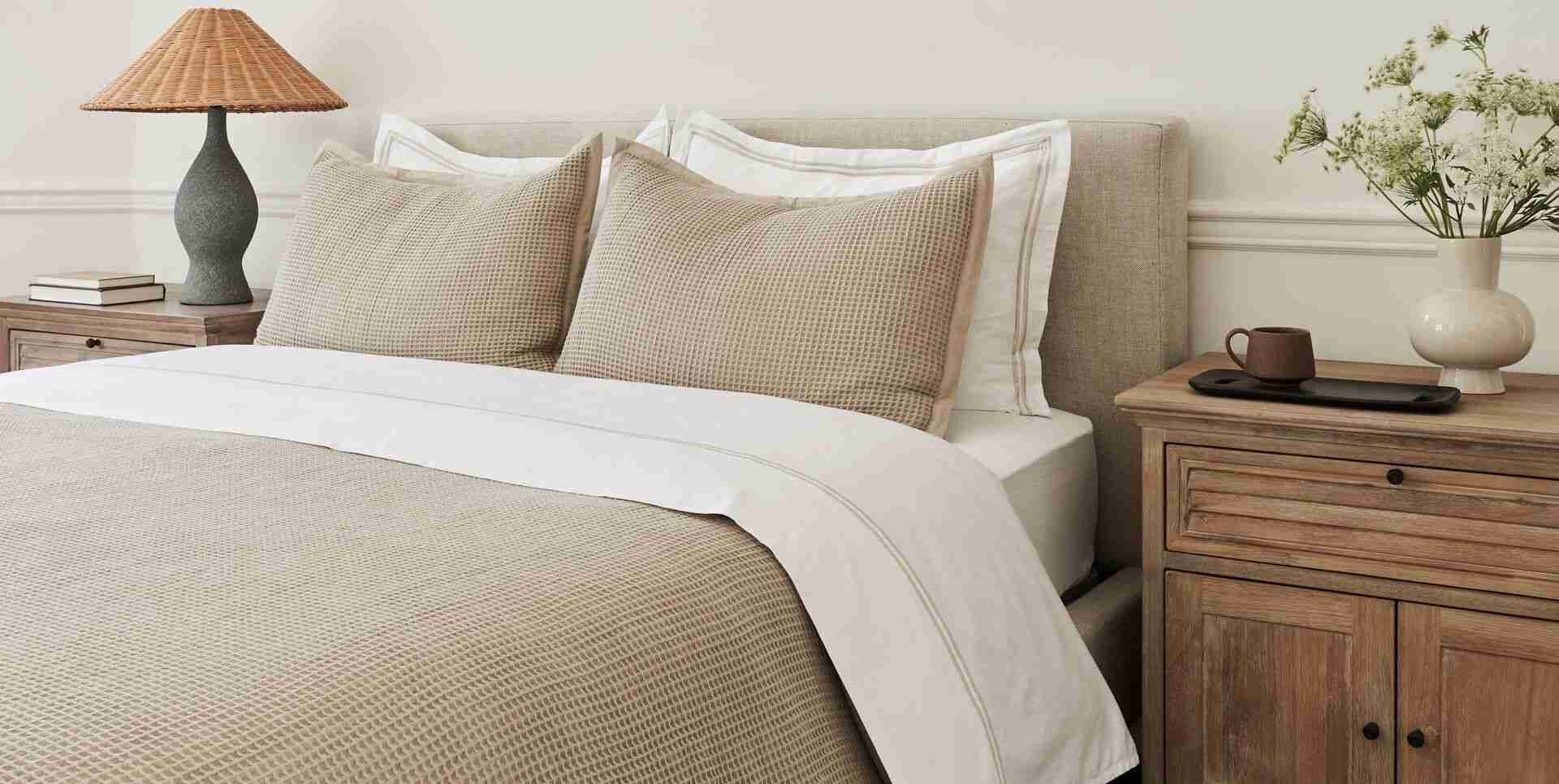 saatva waffle knit duvet cover set