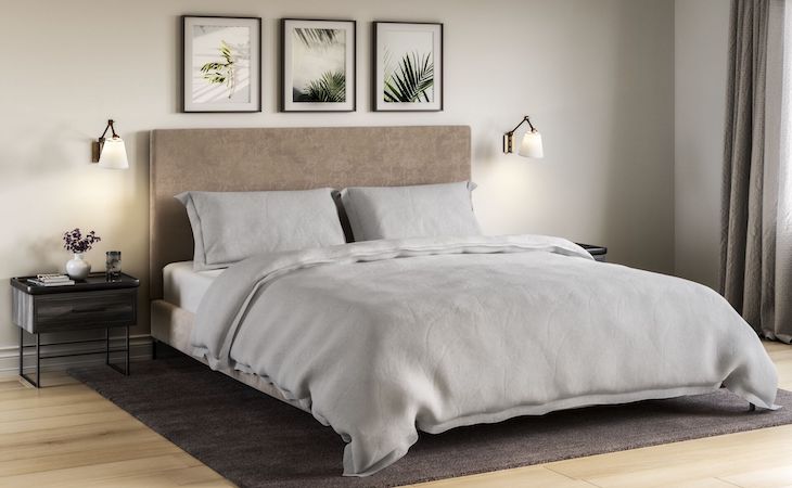 bedroom with trending duvet for millenials