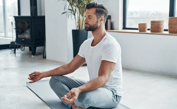 person meditating to stimulate vagus nerve