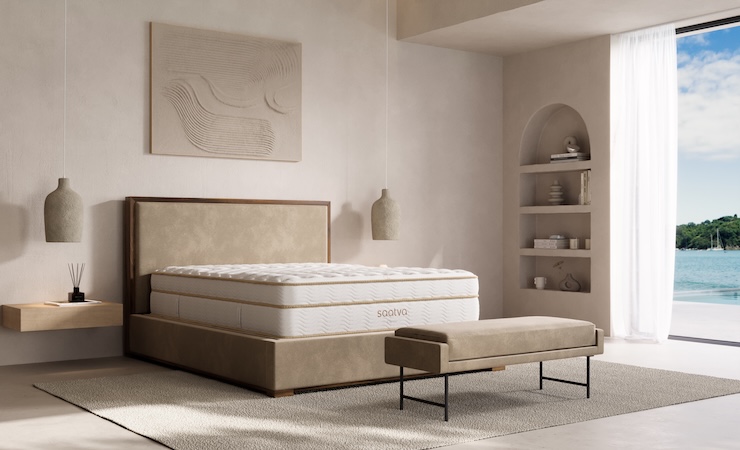 saatva mattress in bedroom for cyber monday