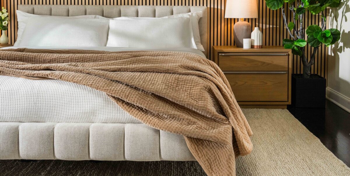 Saatva Velvet Pick Stitch Quilt