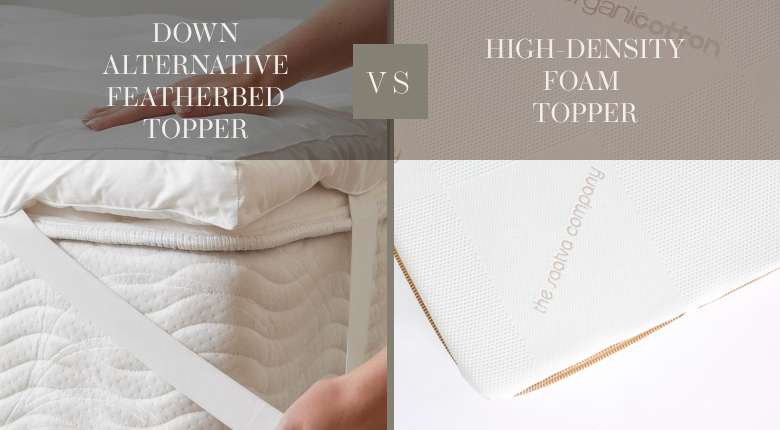 Comparison of mattress toppers - saatva down alternative featherbed vs. saatva high-density foam