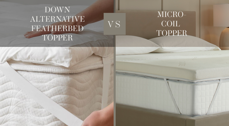 Comparison of mattress topper types - saatva down alternative featherbed vs saatva micro-coil