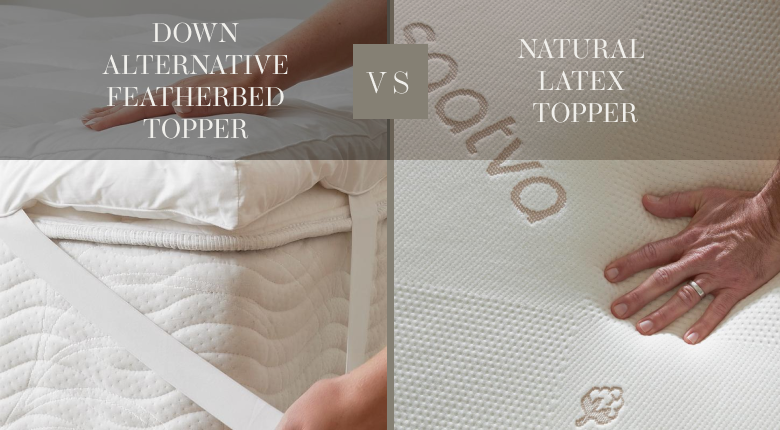 Comparison of mattress toppers - saatva down alternative featherbed vs. saatva natural latex