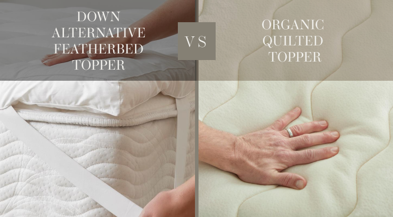 Comparison of mattress toppers - saatva down alternative featherbed vs. organic quilted