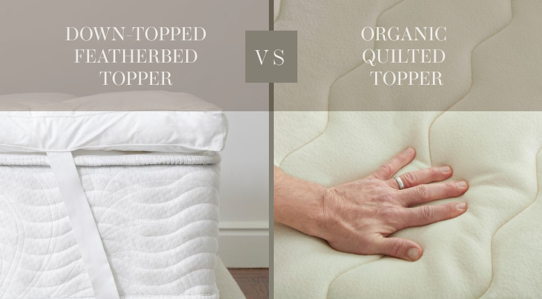 Comparison of mattress toppers - saatva down-topped featherbed vs saatva organic quilted