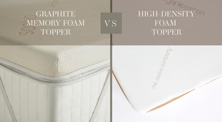 Comparison of mattress foam types - saatva graphite memory foam vs saatva high-density foam