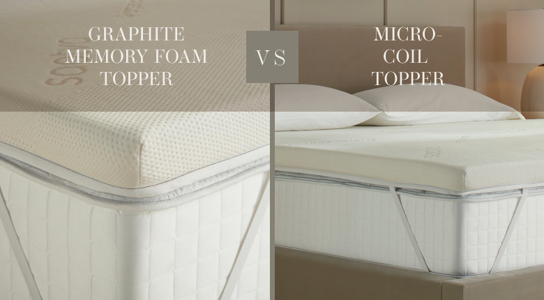 Comparison of mattress toppers - saatva graphite memory foam vs saatva micro-coil