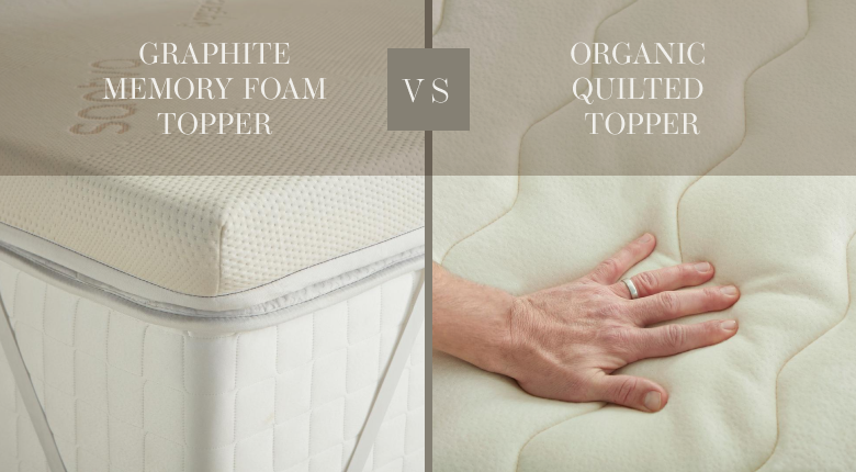 Comparison of mattress toppers - saatva graphite memory foam vs organic quilted