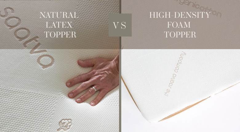 Comparison of mattress toppers - saatva natural latex vs high density foam