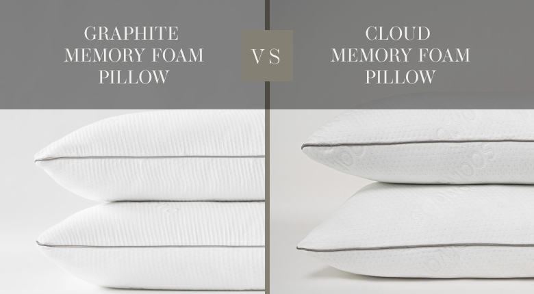 Comparison of two memory foam pillows - Saatva Graphite vs Saatva Cloud