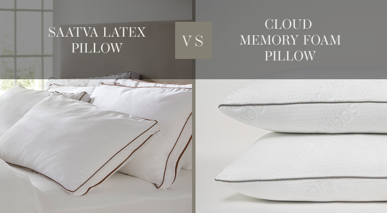 Comparison of two pillow types - saatva latex vs saatva cloud memory foam