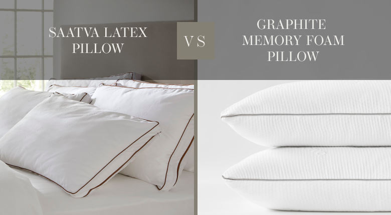 saatva latex pillow vs saatva graphite memory foam pillow