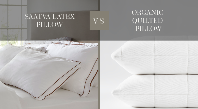 Comparison of two pillow types - saatva latex vs saatva organic quilted
