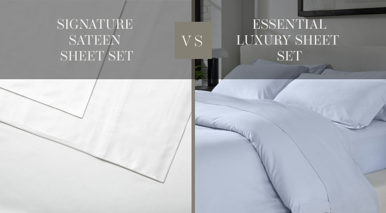 Comparison of two sheet sets - saatva signature sateen vs saatva essential luxury
