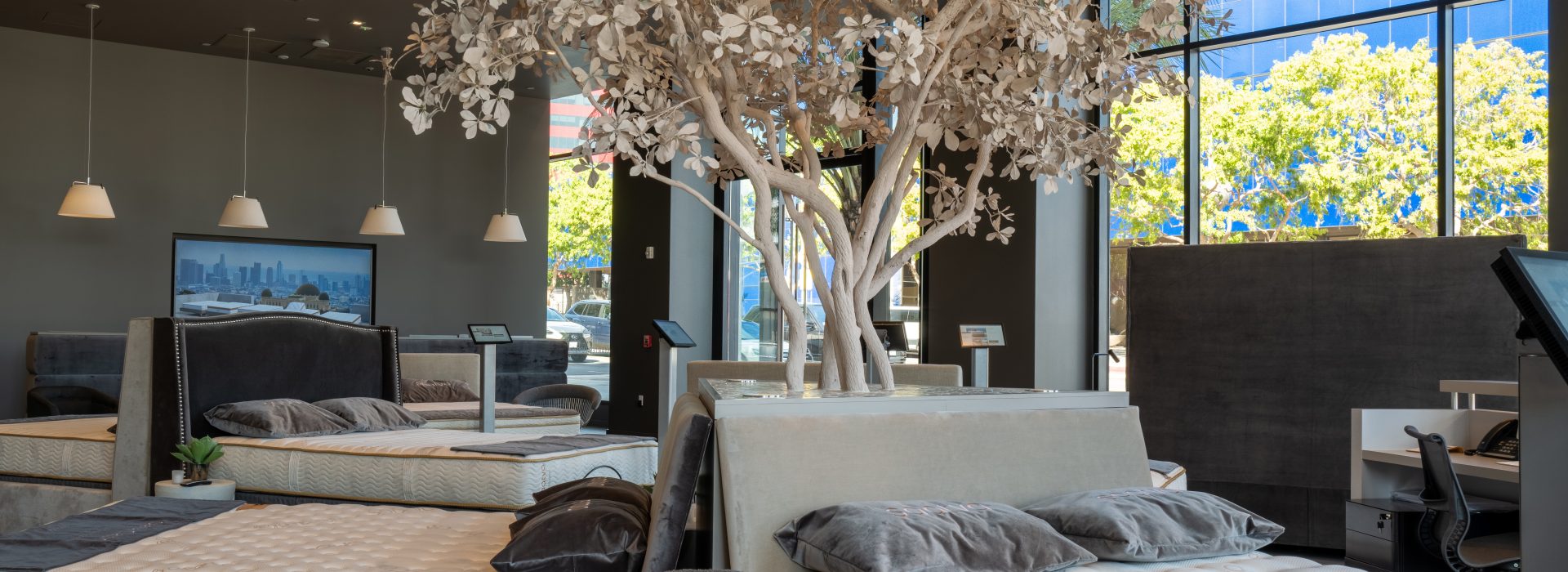 Saatva Los Angeles Tree Left Side of Viewing Room scaled