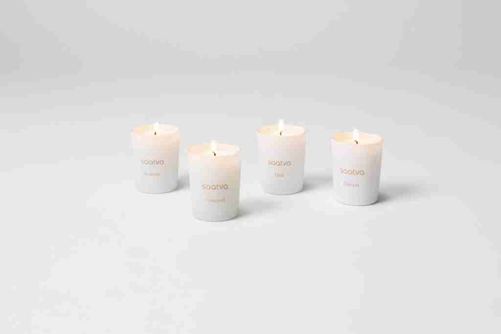 Saatva Candles Votives lit 1