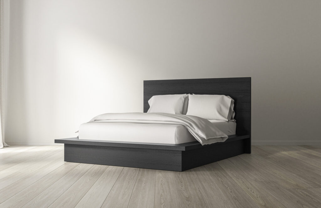 Saatva Matera Bed Black Oak Angle