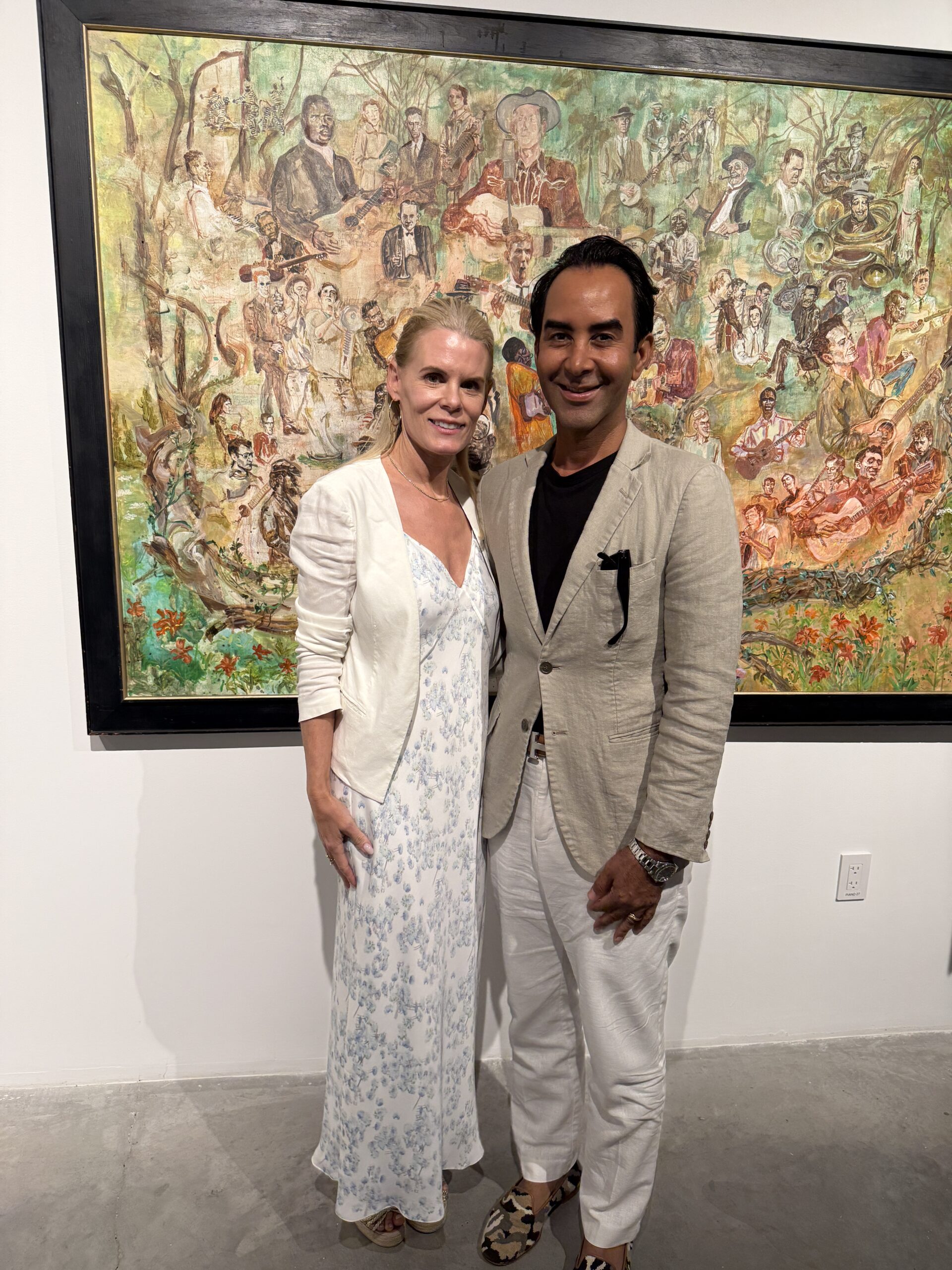 MoCA CT Past President Deborah Murtaugh and Westport based Artist Erick Vittorino