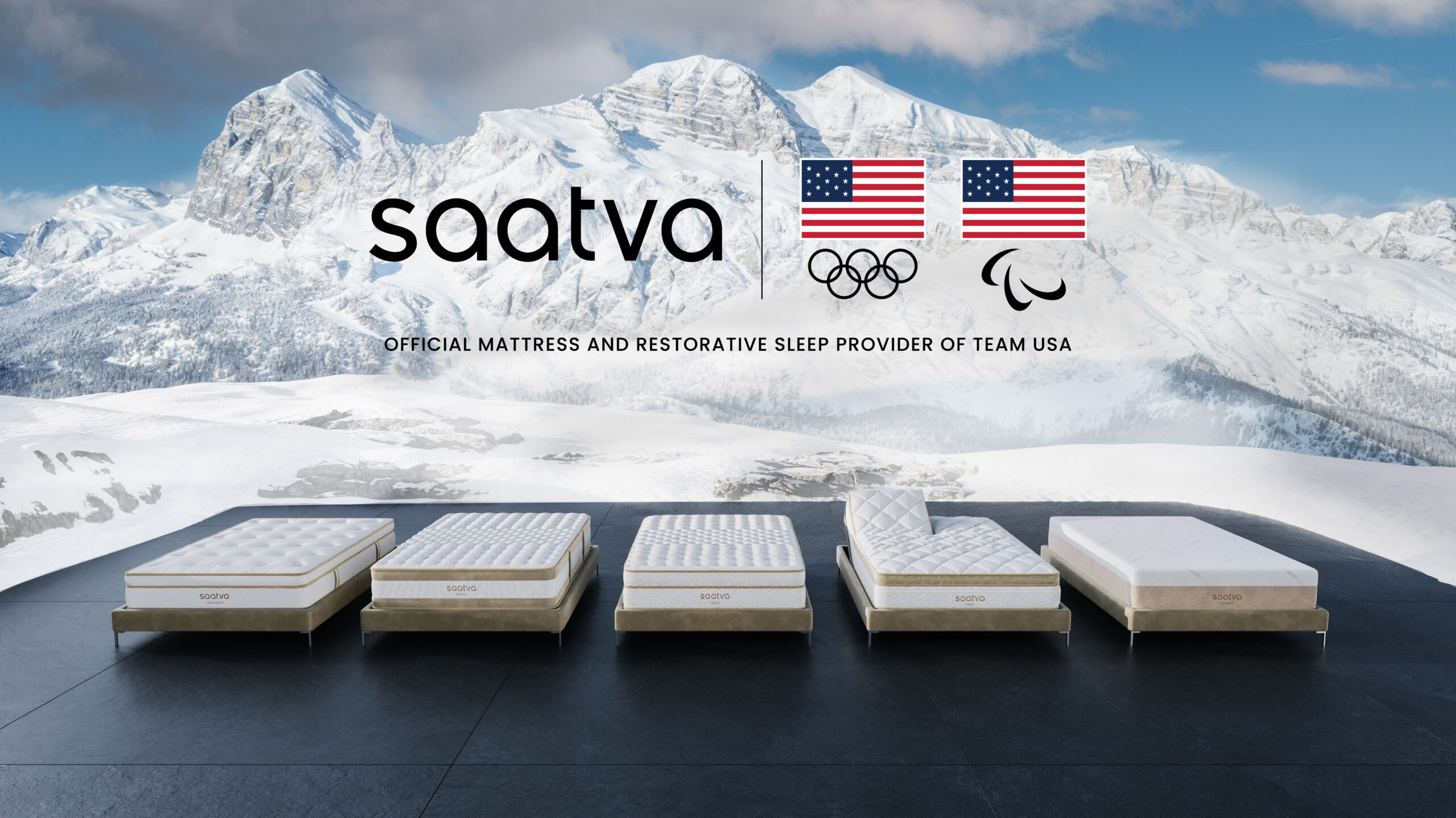 Saatva x Team USA Press Room Homepage Mattress Lineup