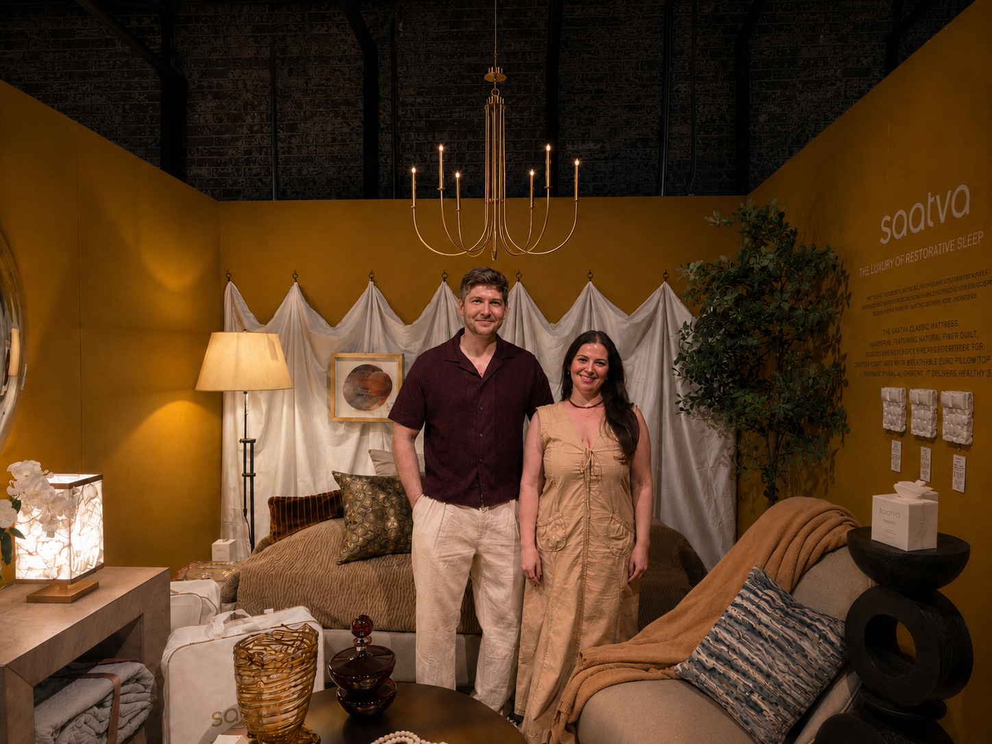 Saatva x Hines Collective 2026 DOAD Vignette with interior designers Devin Hines and Kerry Offsey