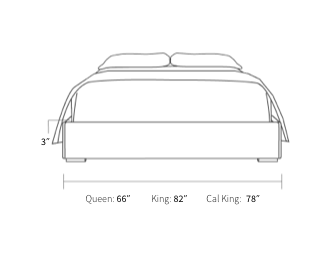 bed frame dimensions from the front