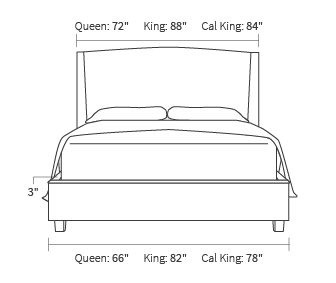 bed frame dimensions from the front