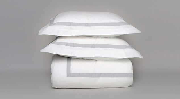 Banded Percale Duvet Set