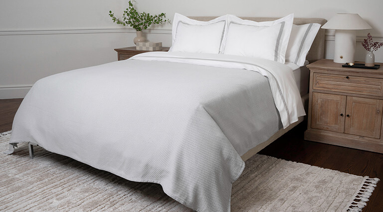 Saatva Diamond Knit Blanket, Full/Queen