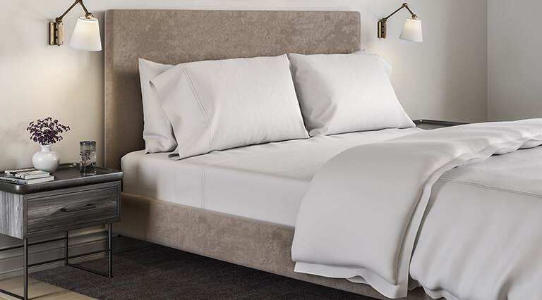 Embroidered Sateen Sheet Set