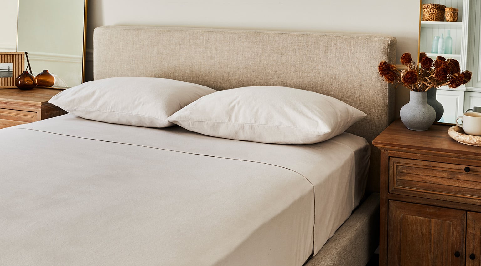 Luxury Flannel Sheet Set Brushed for cozy softness Saatva