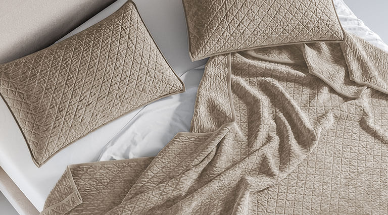 Saatva Organic Velvet Diamond Quilt, Full/Queen