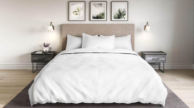 Organic Percale Duvet Cover Set Bedroom View