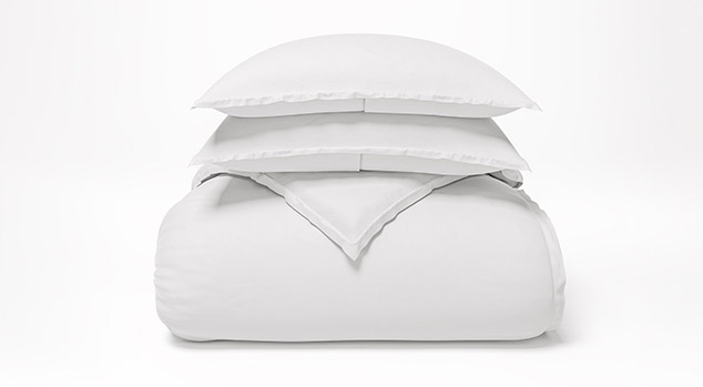 Organic Percale Duvet Cover Set Stacked View